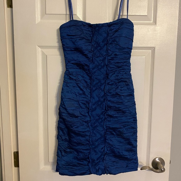 BCGB Maxazria Strapless Cobalt Cocktail Dress - Picture 1 of 3